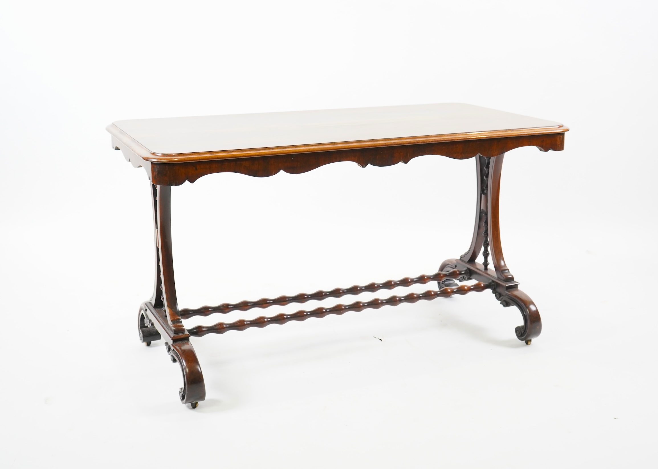A Victorian rectangular rosewood library table